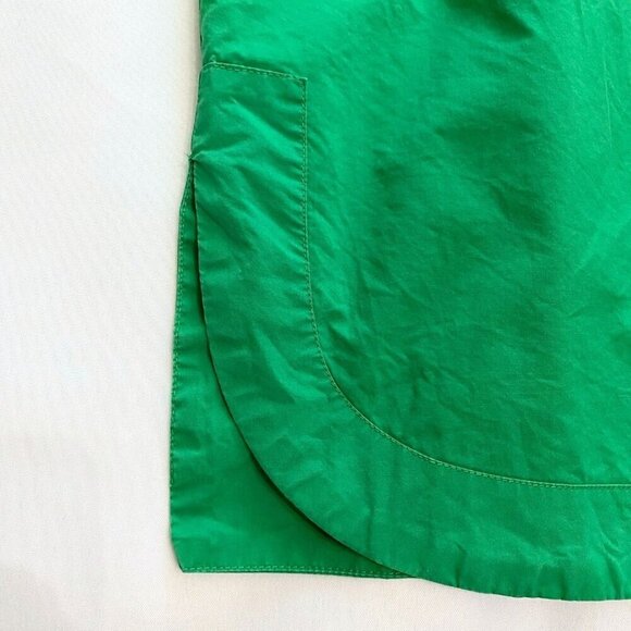 MARINA RINALDI SPORT GREEN COTTON-POPLIN DRESS - 16 - Picture 8 of 9